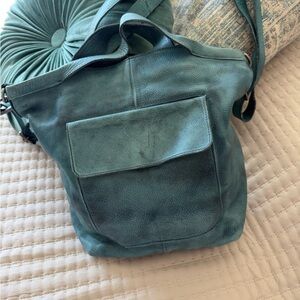 Latico Teal Leather Shoulder Bag